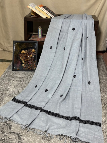 Swati Wool Border Shawl
